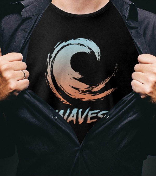 Waves Gradient Brushstroke T-Shirt