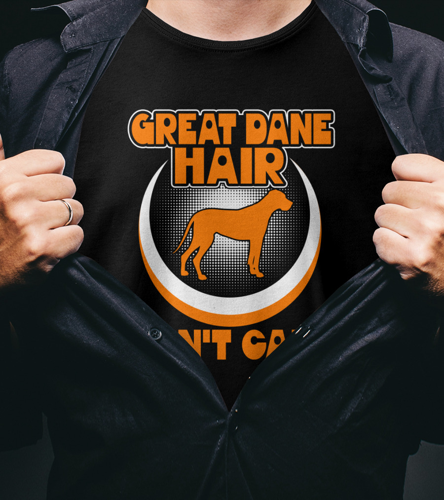 Great Dane Hair Don't Care Orange T-Shirt