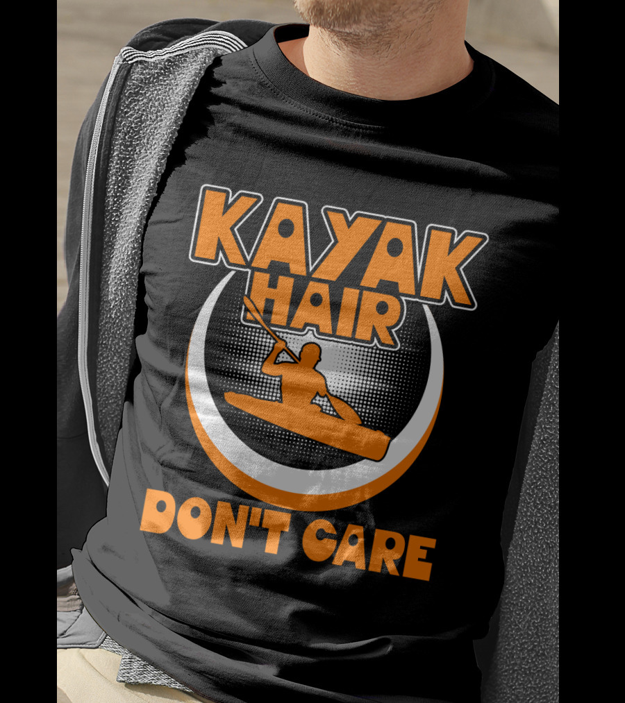 Kayak Hair Don't Care Paddling Adventure Enthusiast Iconic T-Shirt