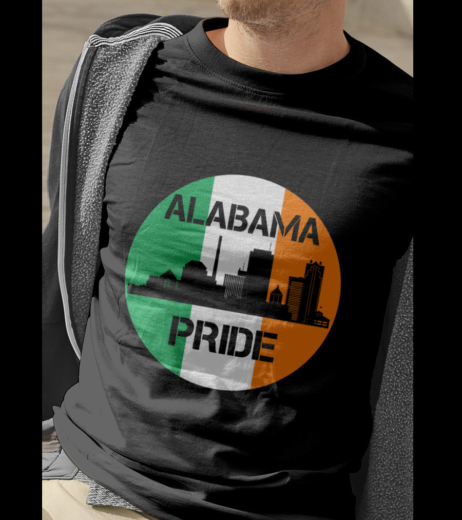 Alabama Pride Irish Flag Skyline T-Shirt