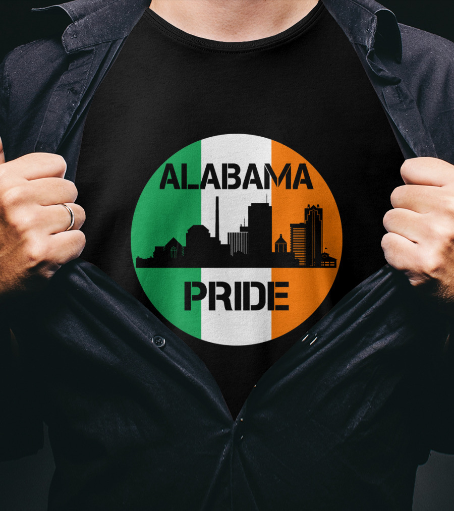 Alabama Pride Irish Flag Skyline T-Shirt