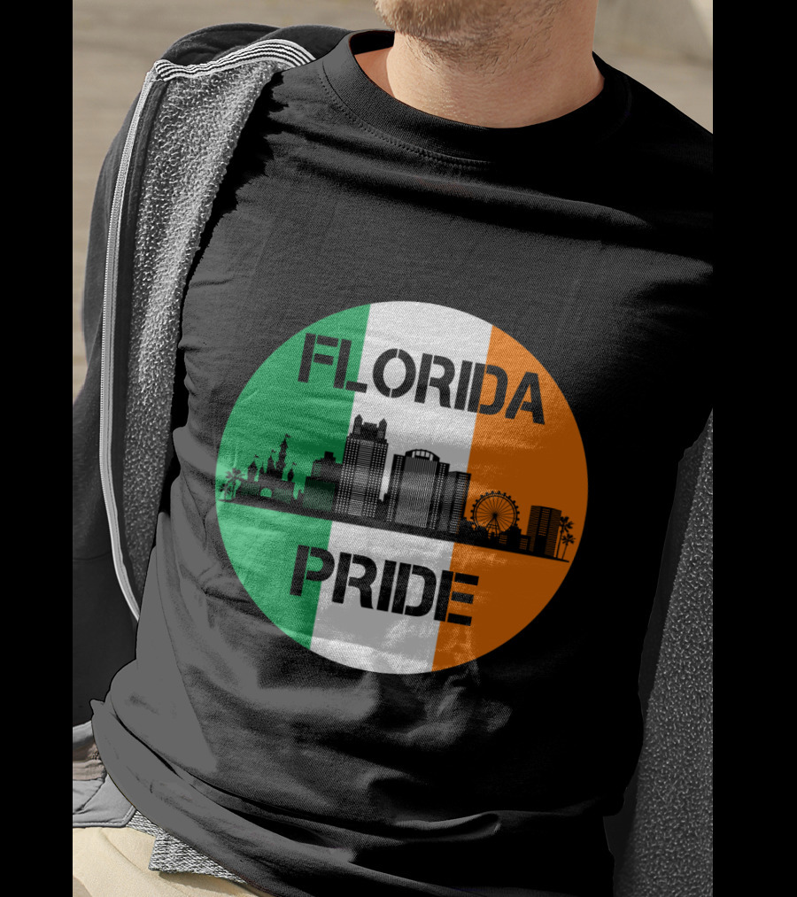 Florida Pride Skyline Irish Flag T-Shirt