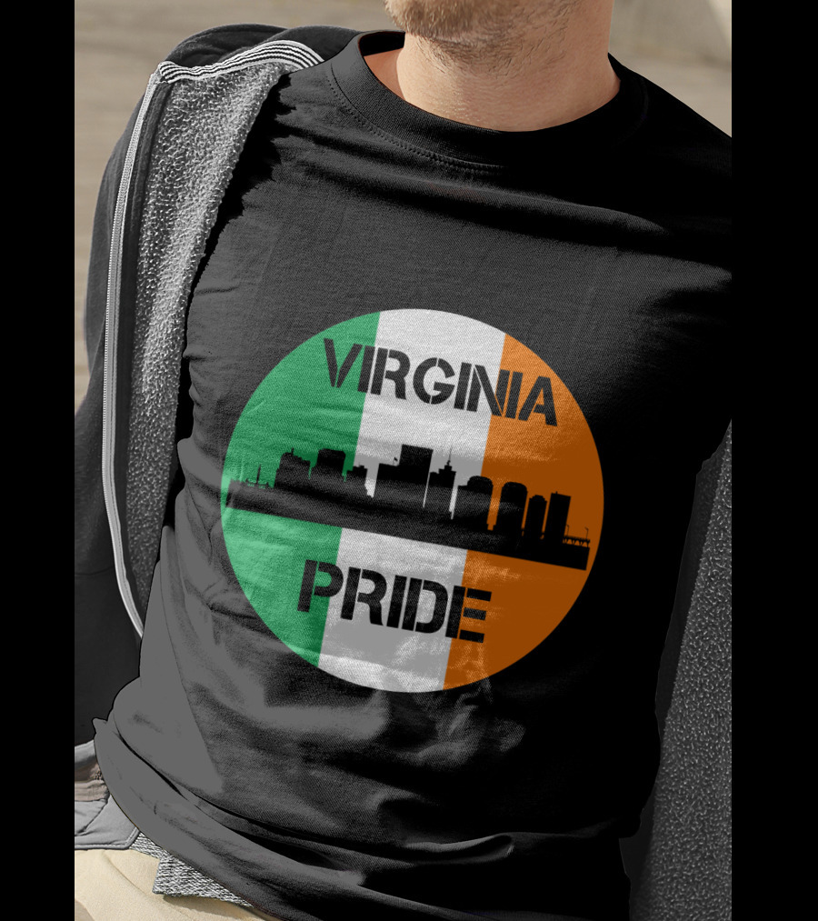 Virginia Pride Irish Flag Skyline T-Shirt