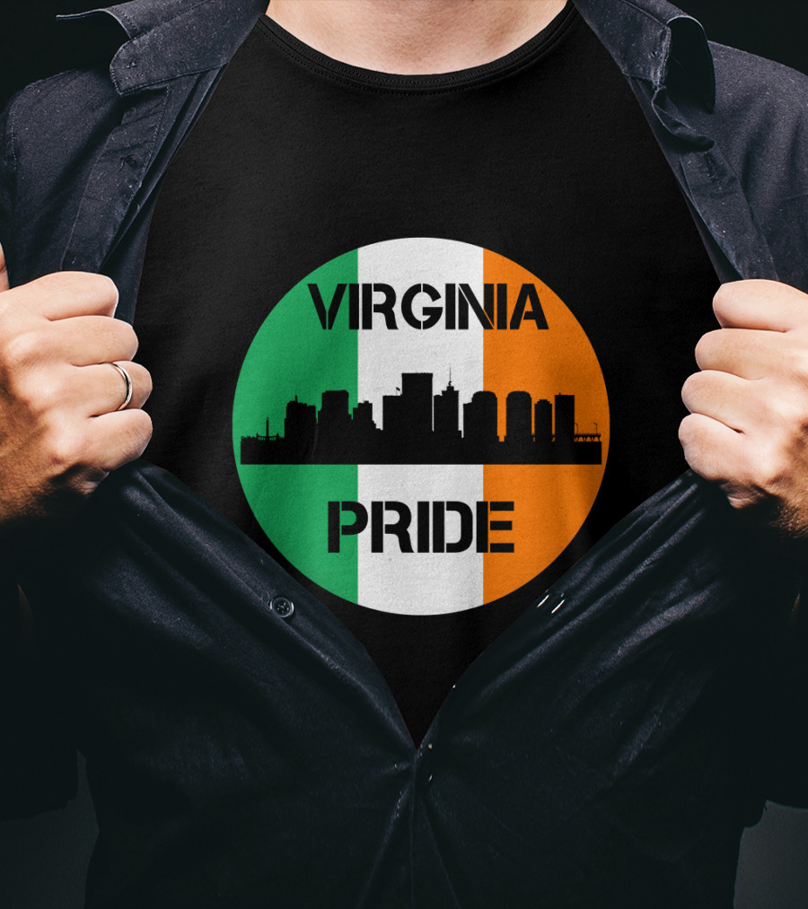 Virginia Pride Irish Flag Skyline T-Shirt