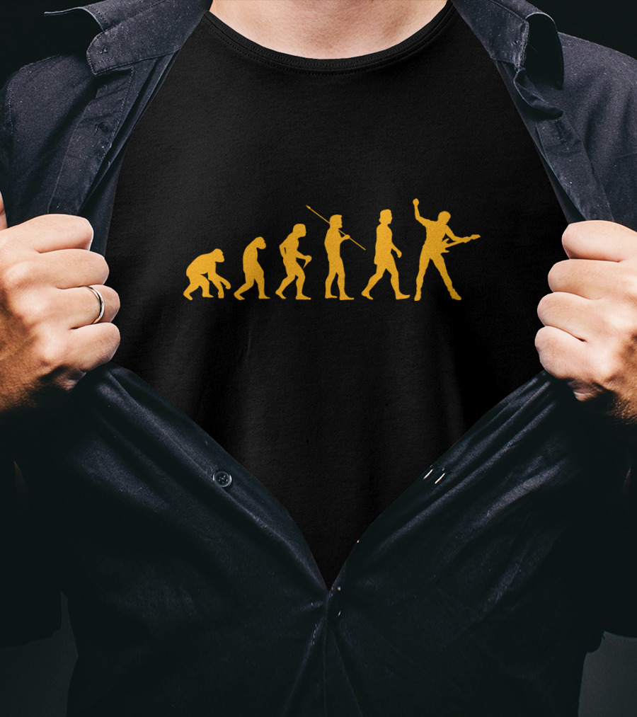 Evolution Of Bass Guitar Player Stages T-Shirt