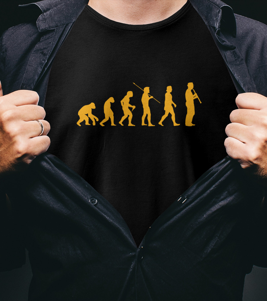 Evolution Of Humans Playing Oboe T-Shirt
