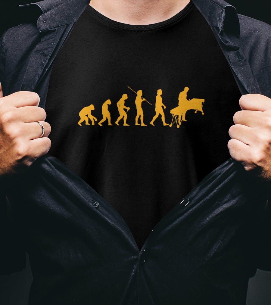 Evolution Marimba Human To Musician Transformation T-Shirt