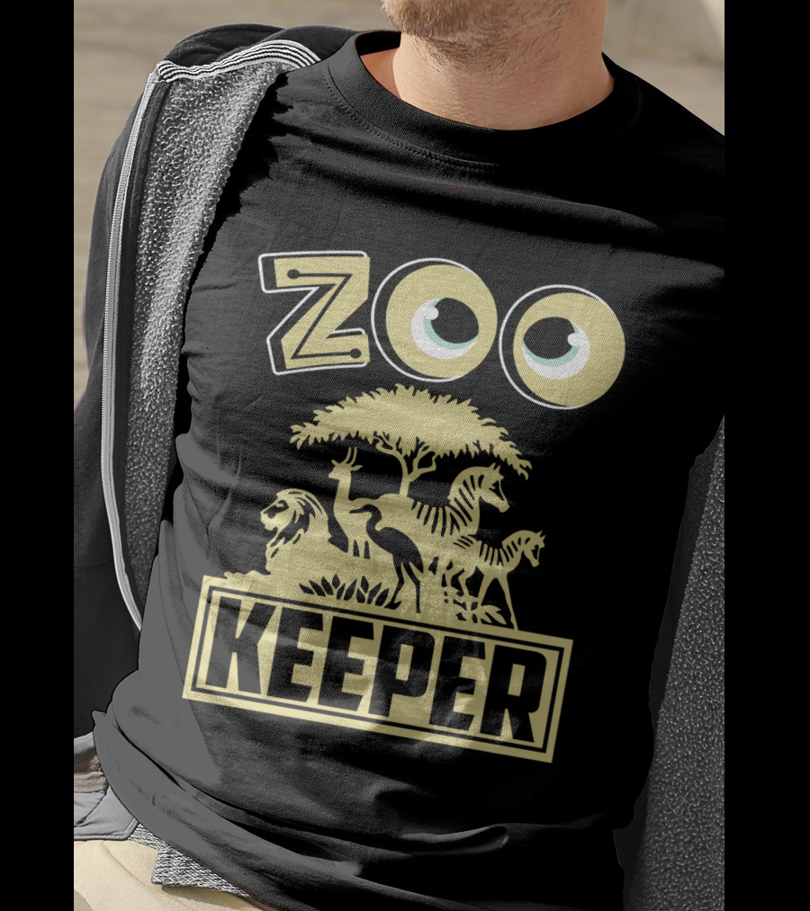 ZOO KEEPER Lion Giraffe Zebra Safari T-Shirt