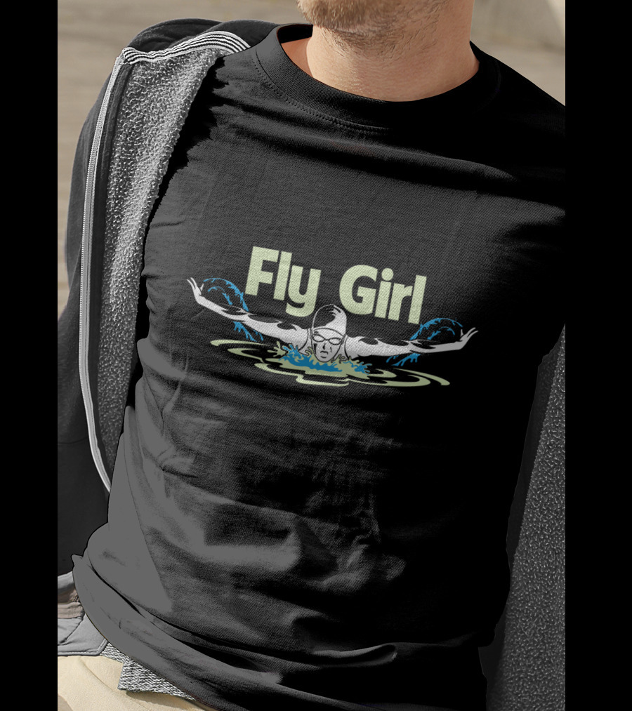 Fly Girl Butterfly Stroke Swimmer T-Shirt