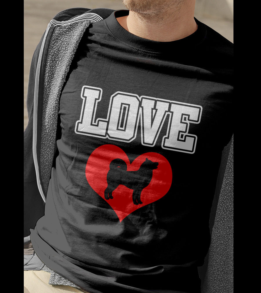 LOVE Heart Shiba Inu Dog Pet Lover T-Shirt