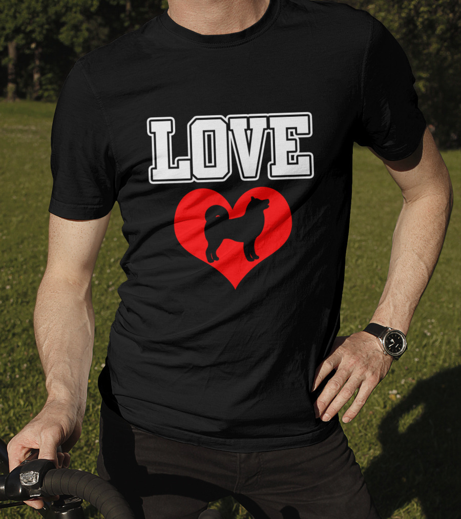 LOVE Heart Shiba Inu Dog Pet Lover T-Shirt