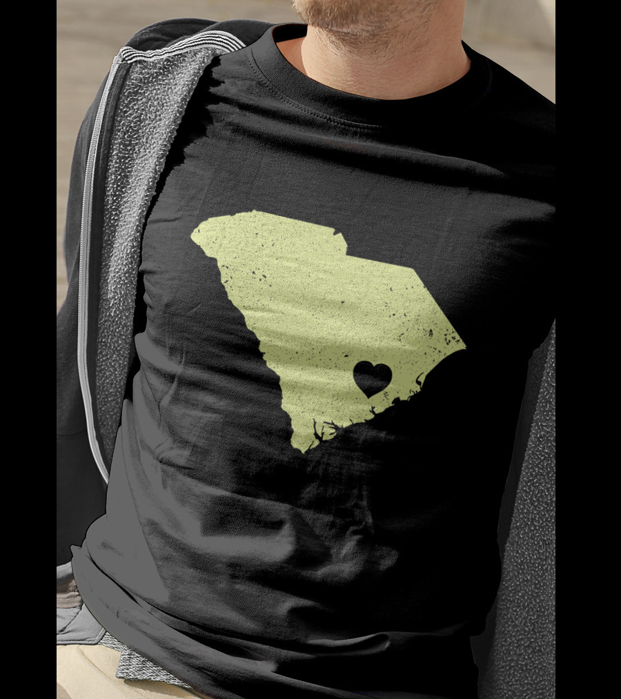 South Carolina Map Heart Charleston Love T-Shirt