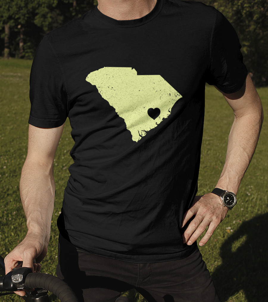 South Carolina Map Heart Charleston Love T-Shirt