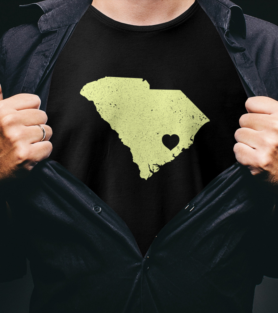 South Carolina Map Heart Charleston Love T-Shirt
