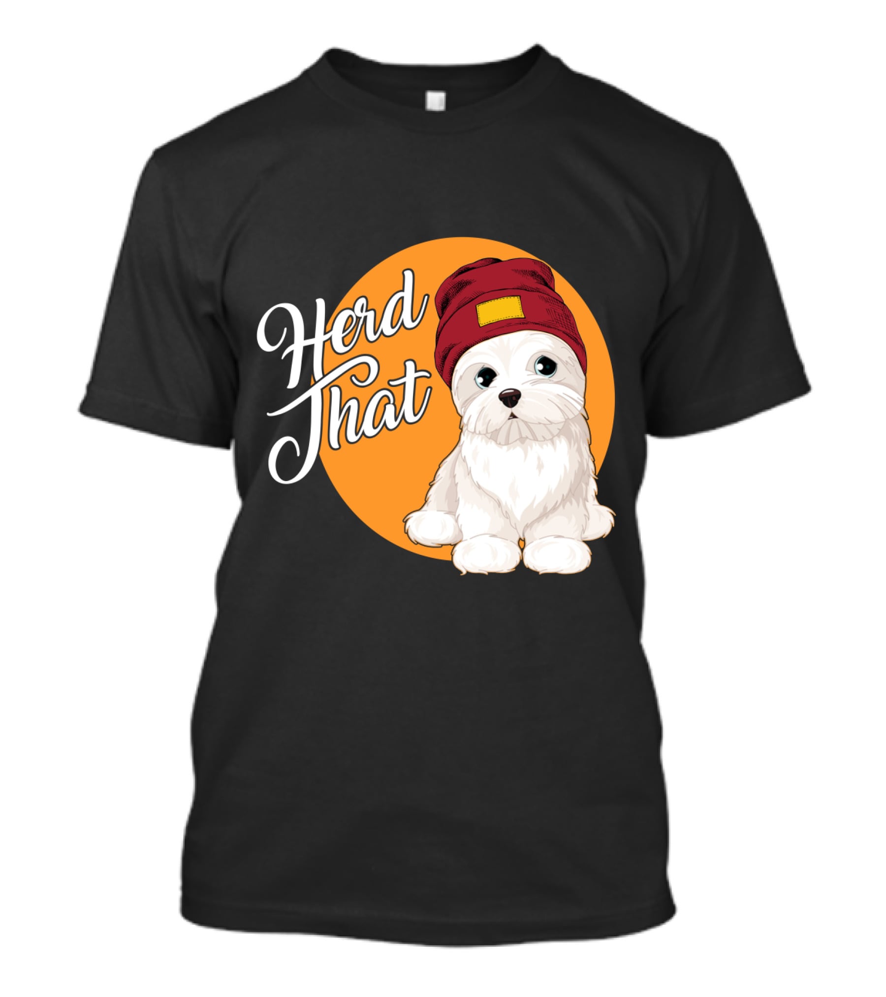 Herd That Funny Maltese Dog Lover Beanie T-Shirt