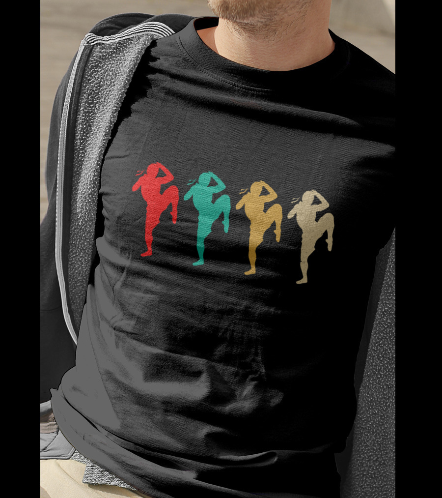 Vintage Muay Boran Silhouette Colors T-Shirt