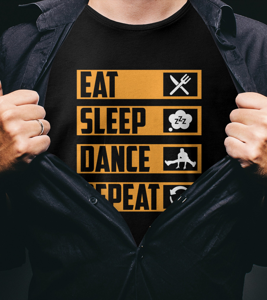 Eat Sleep Dance Repeat Iconic Lifestyle Steps T-Shirt