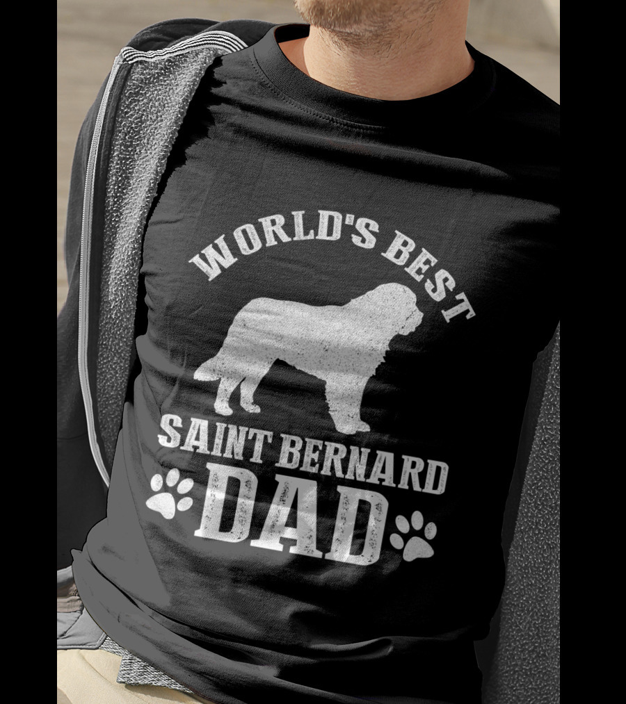 World's Best Saint Bernard Dad T-Shirt