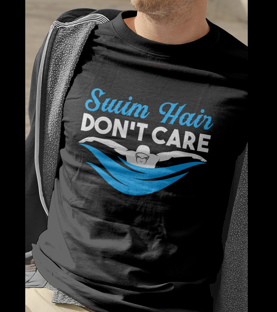 Swim Hair Don't Care Competitive Wave T-Shirt