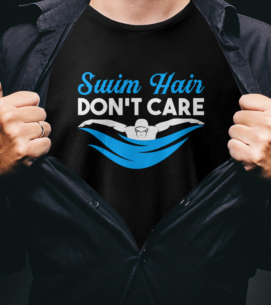 Swim Hair Don't Care Competitive Wave T-Shirt