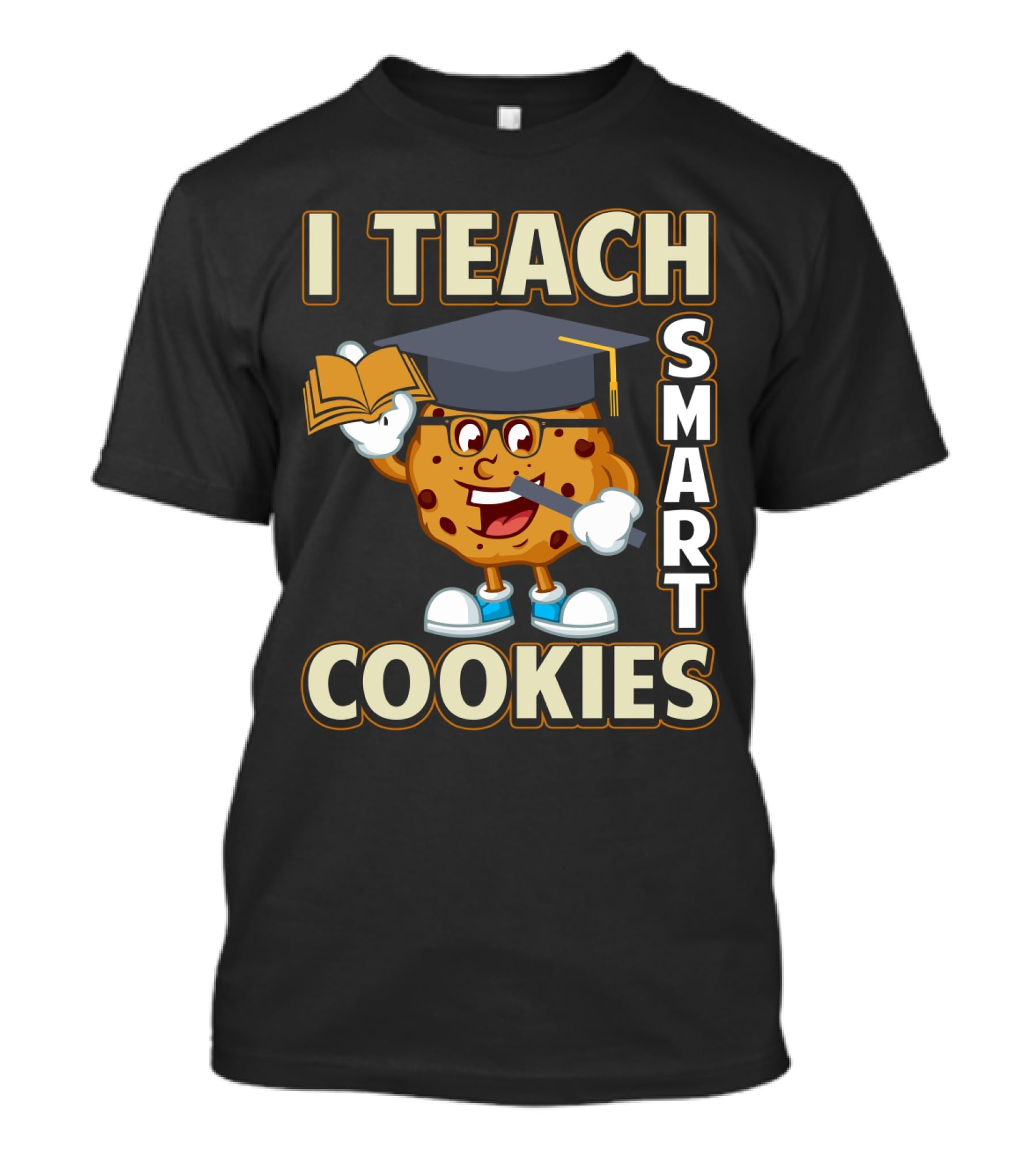 I Teach Smart Cookies Graduation Cap Book Teacher T-Shirt