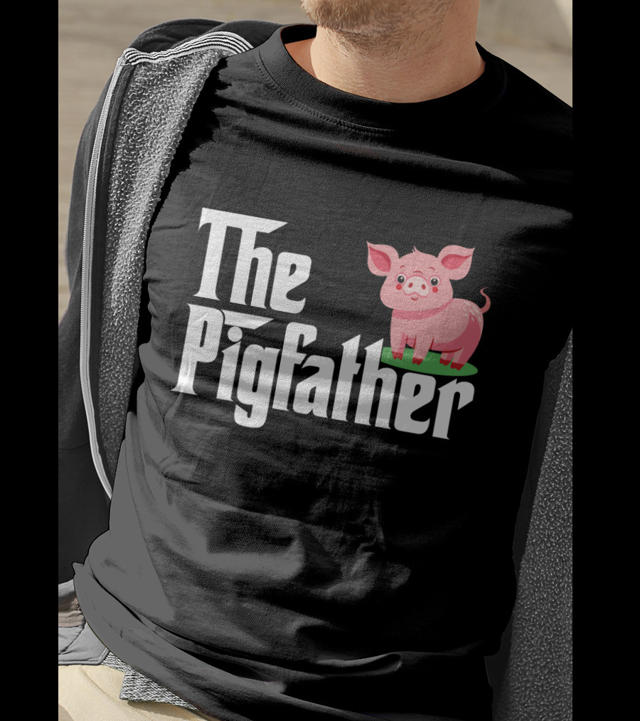 The Pigfather Mafia Movie Parody Pig T-Shirt