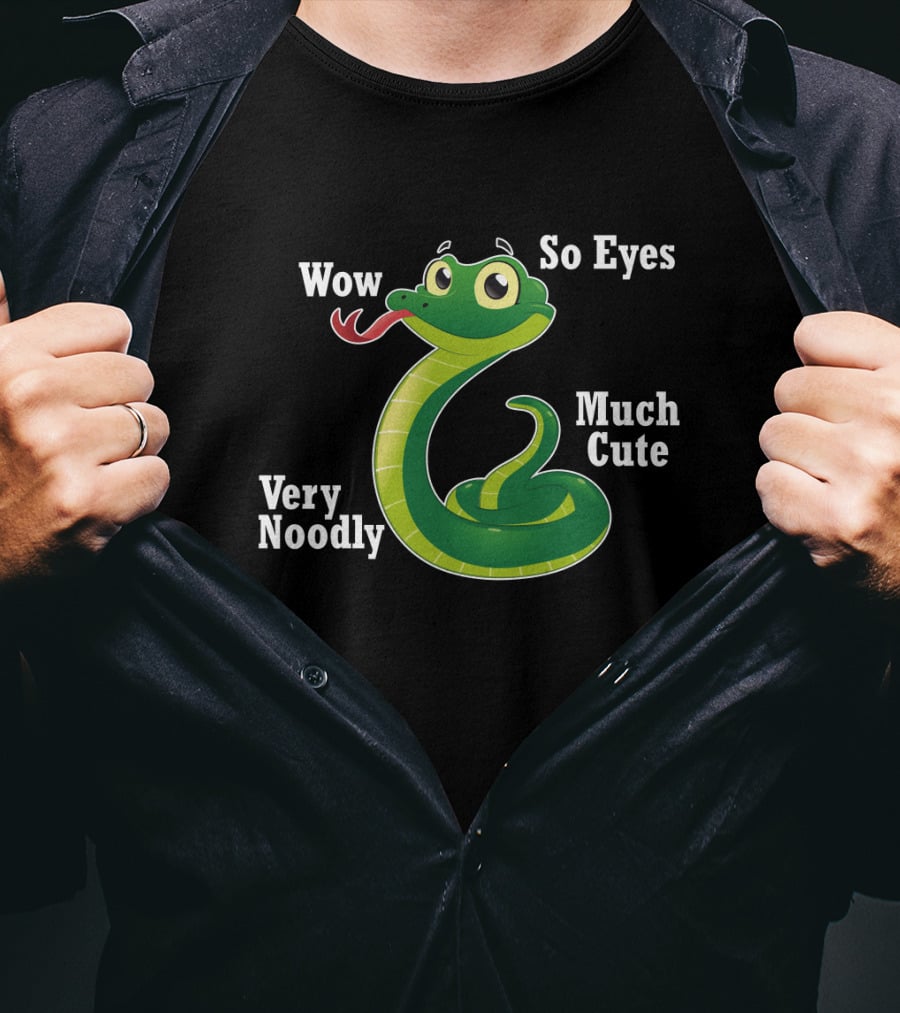 Wow Very Noodly So Eyes Much Cute Funny Snake T-Shirt