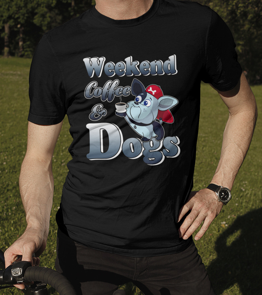 Weekend Coffee And Dogs Pirate Character T-Shirt