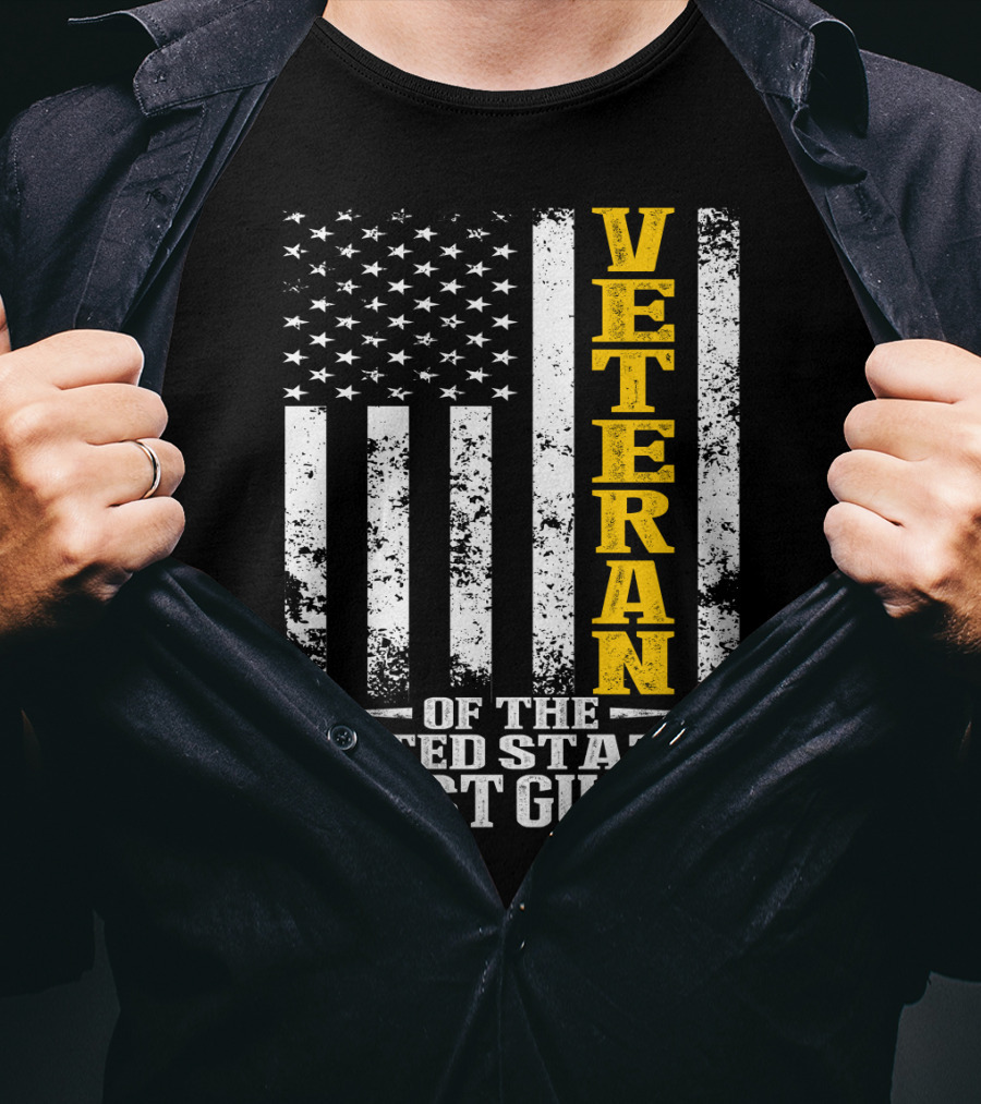 Veteran Of The United States Coast Guard USA Flag T-Shirt