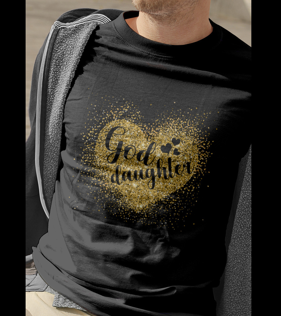 Goddaughter Heart Glitter Sparkles With Love T-Shirt