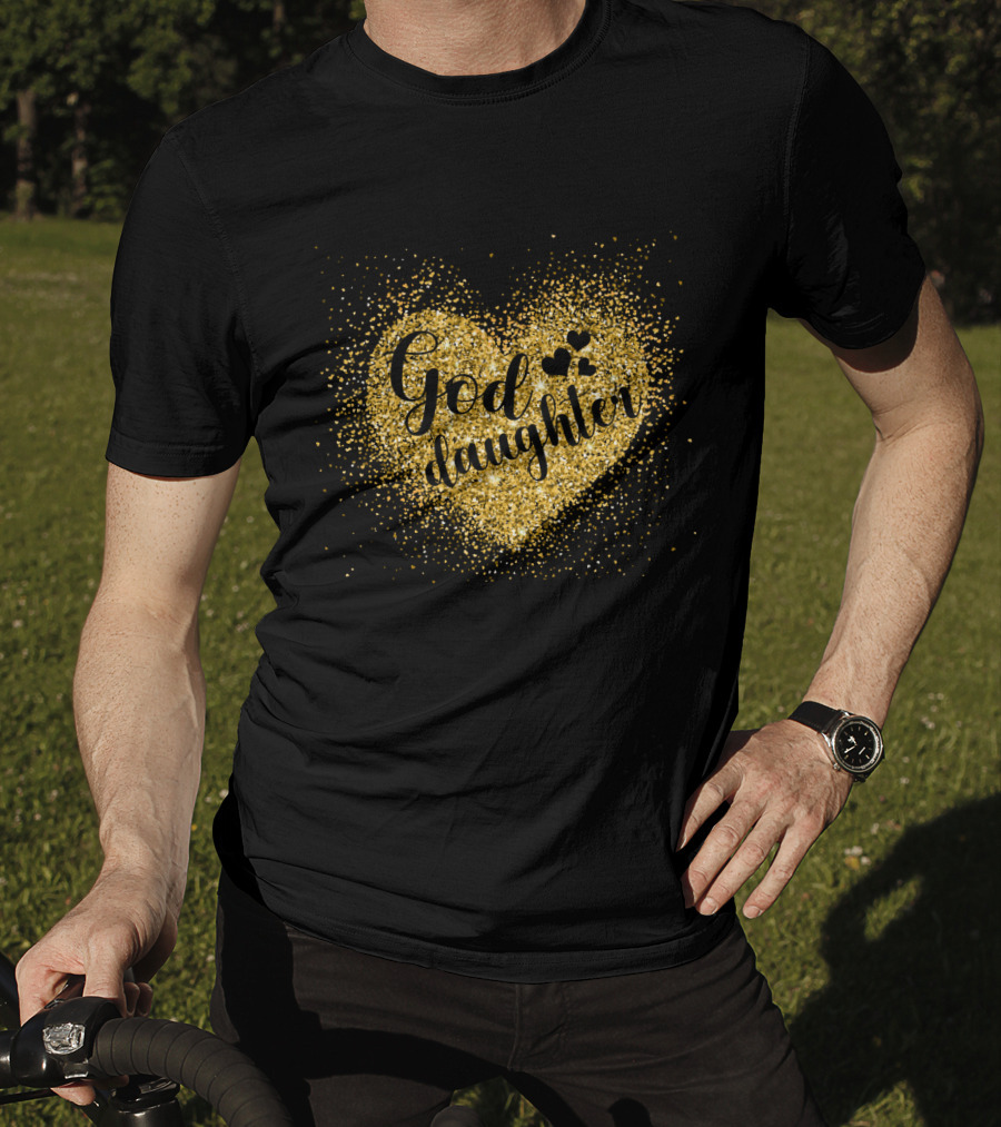 Goddaughter Heart Glitter Sparkles With Love T-Shirt