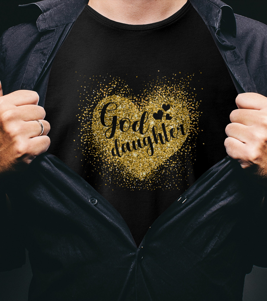 Goddaughter Heart Glitter Sparkles With Love T-Shirt