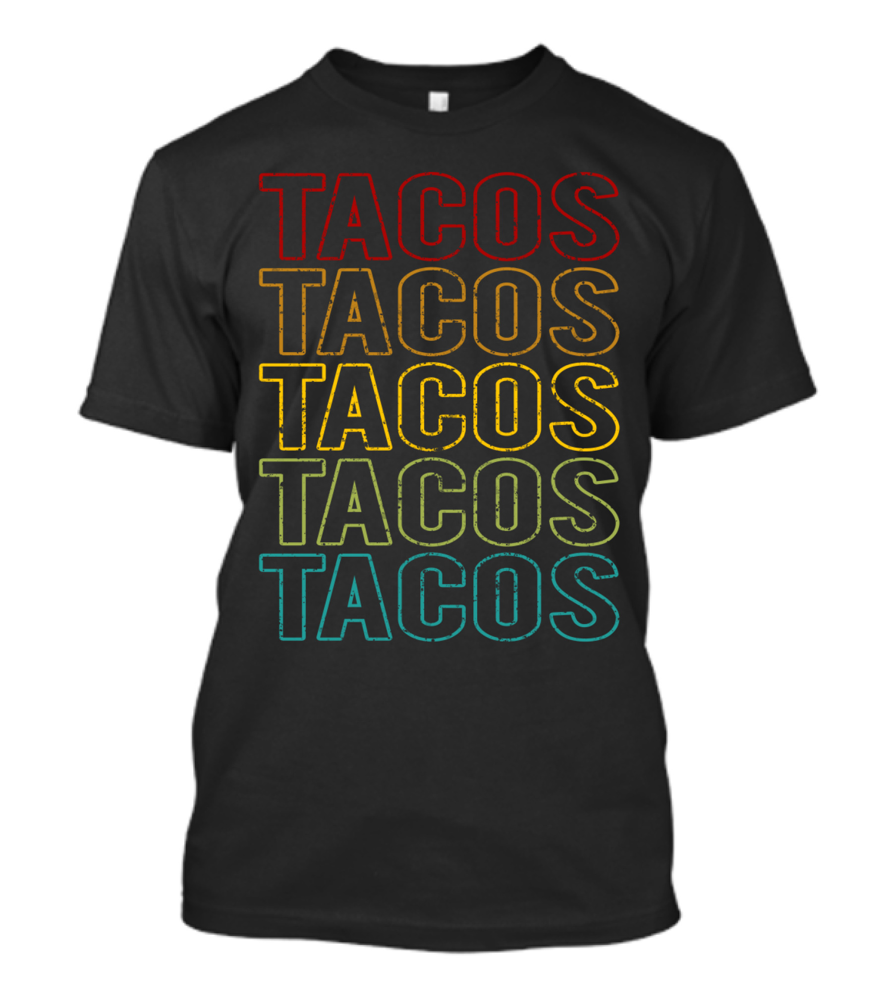Retro Multicolor Tacos T-Shirt