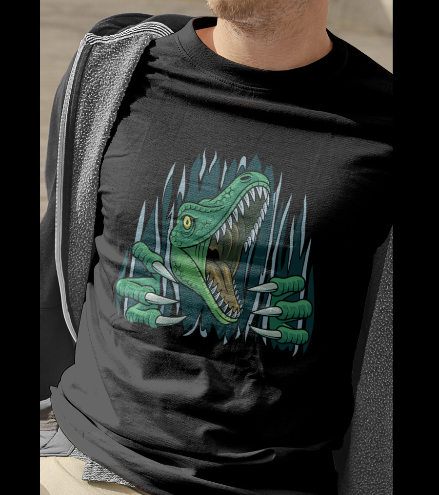 Dinosaur Captive Raptor Claw Breakout T-Shirt