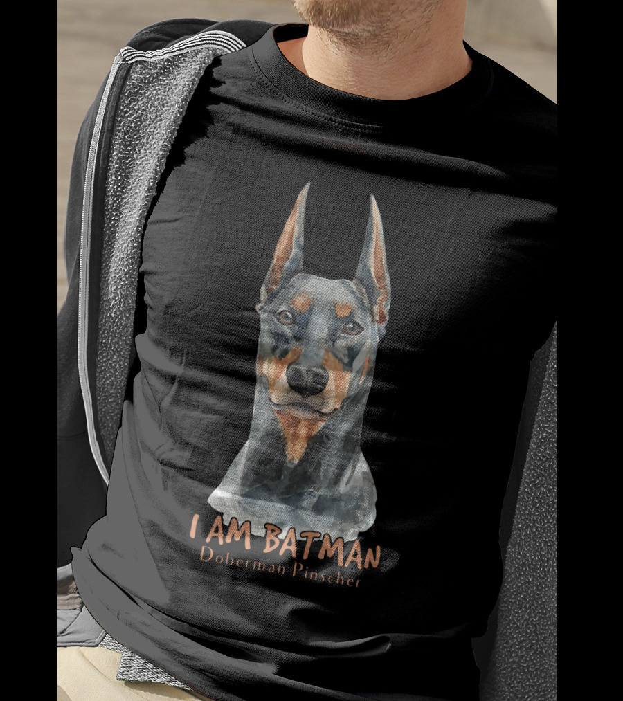 I AM BATMAN Doberman Pinscher T-Shirt