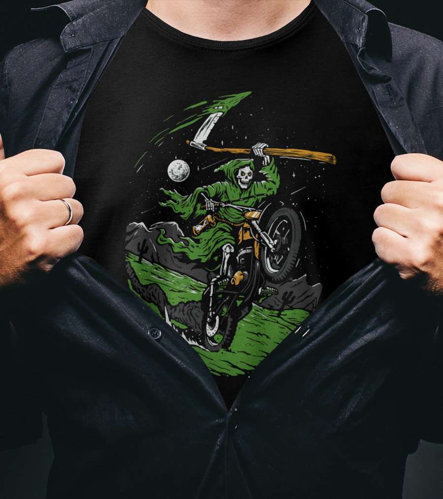 Goblin Ride Motor Cross Reaper Night Adventure T-Shirt