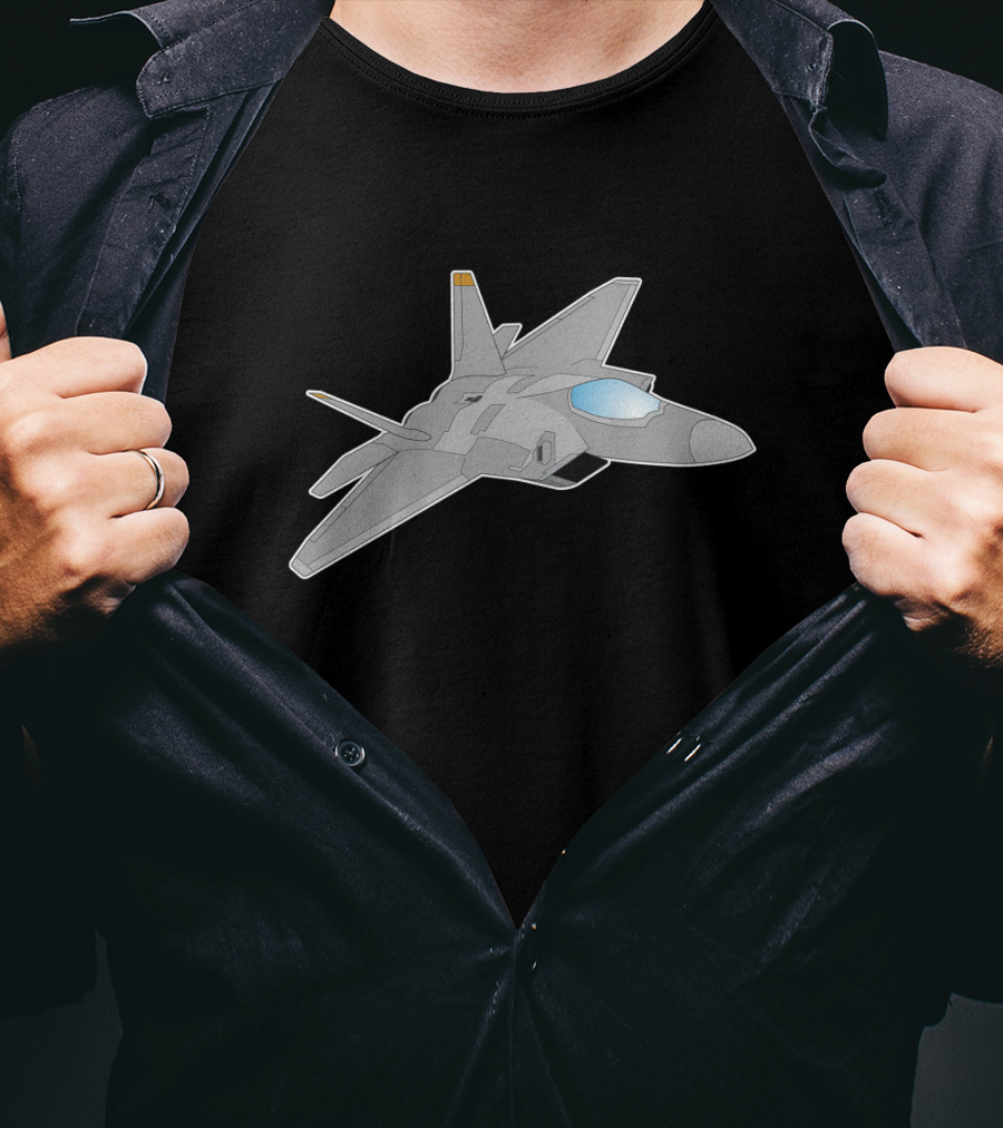 Airplane Force Fighter Combat Military F22 Raptor Jet T-Shirt