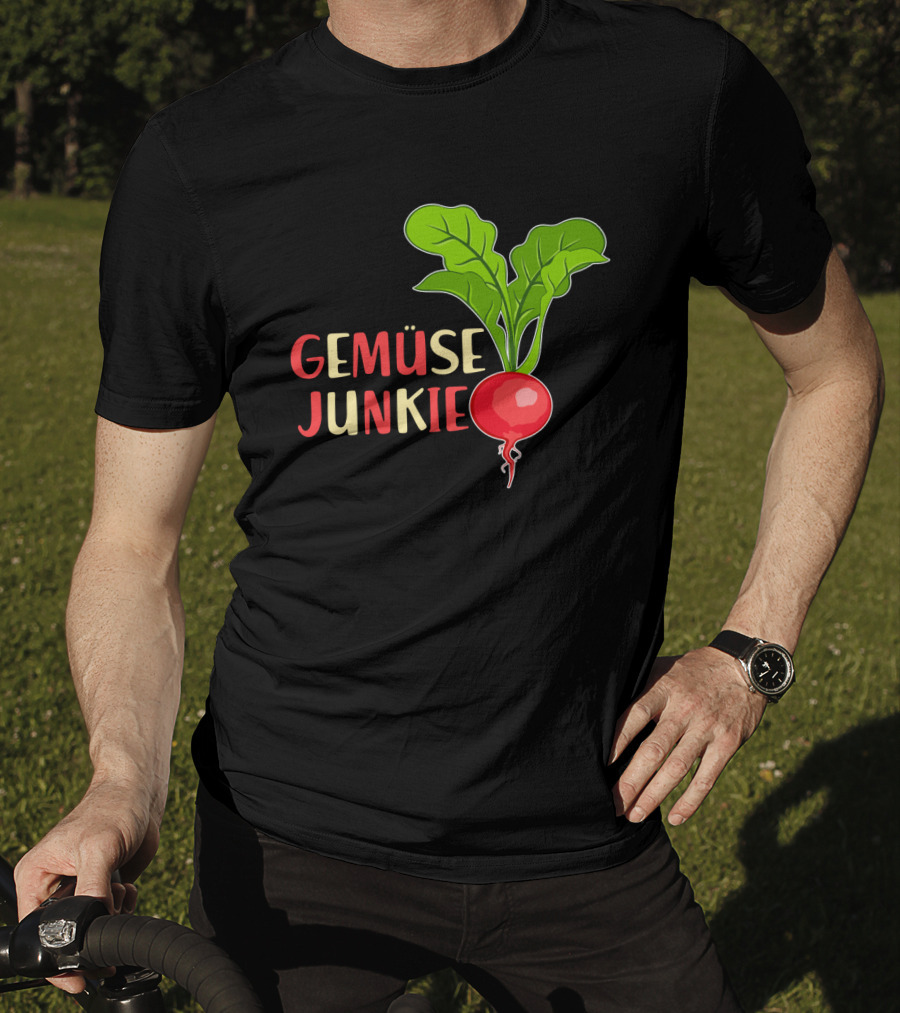 Gemüse Junkie Radish Enthusiast Vibrant Vegetable Lover T-Shirt