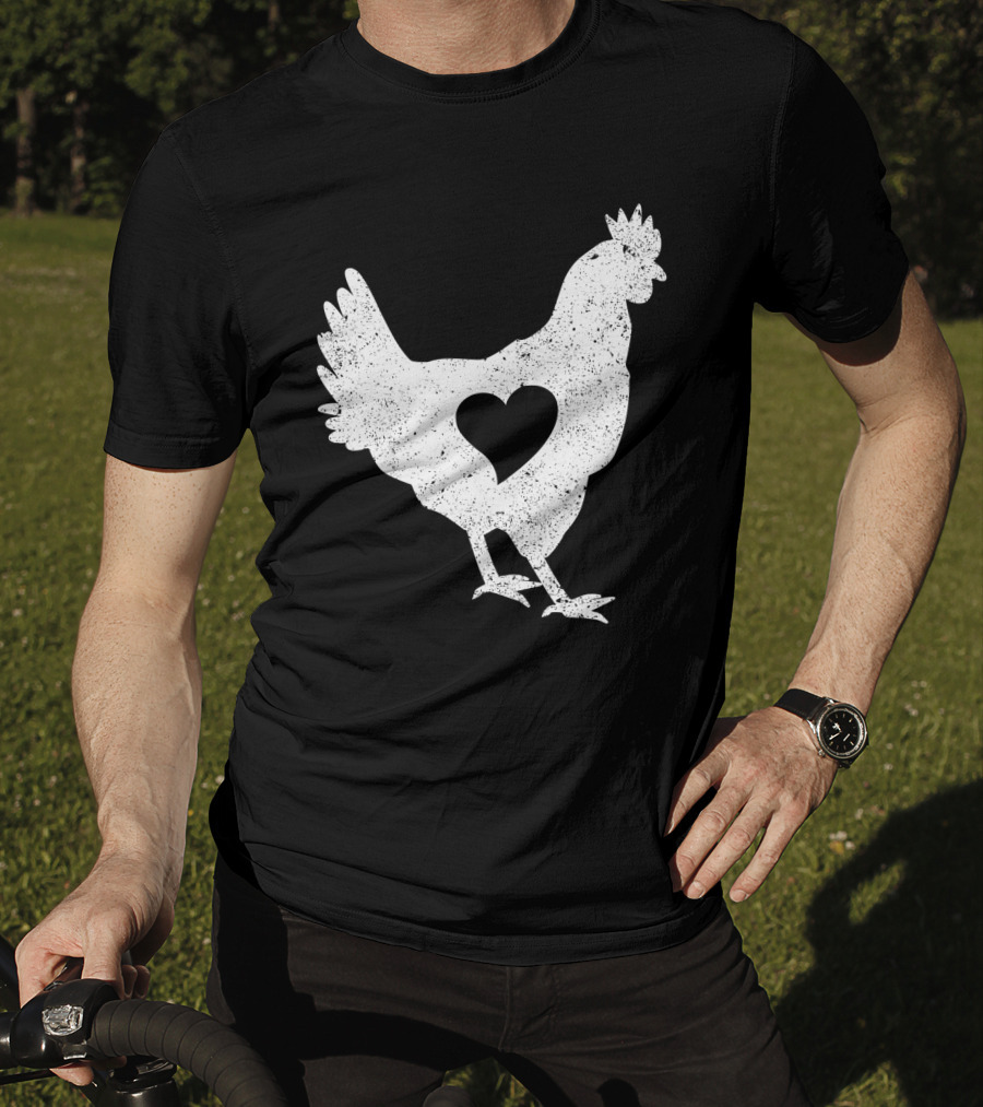 Love Chicken Heart Cutout T-Shirt