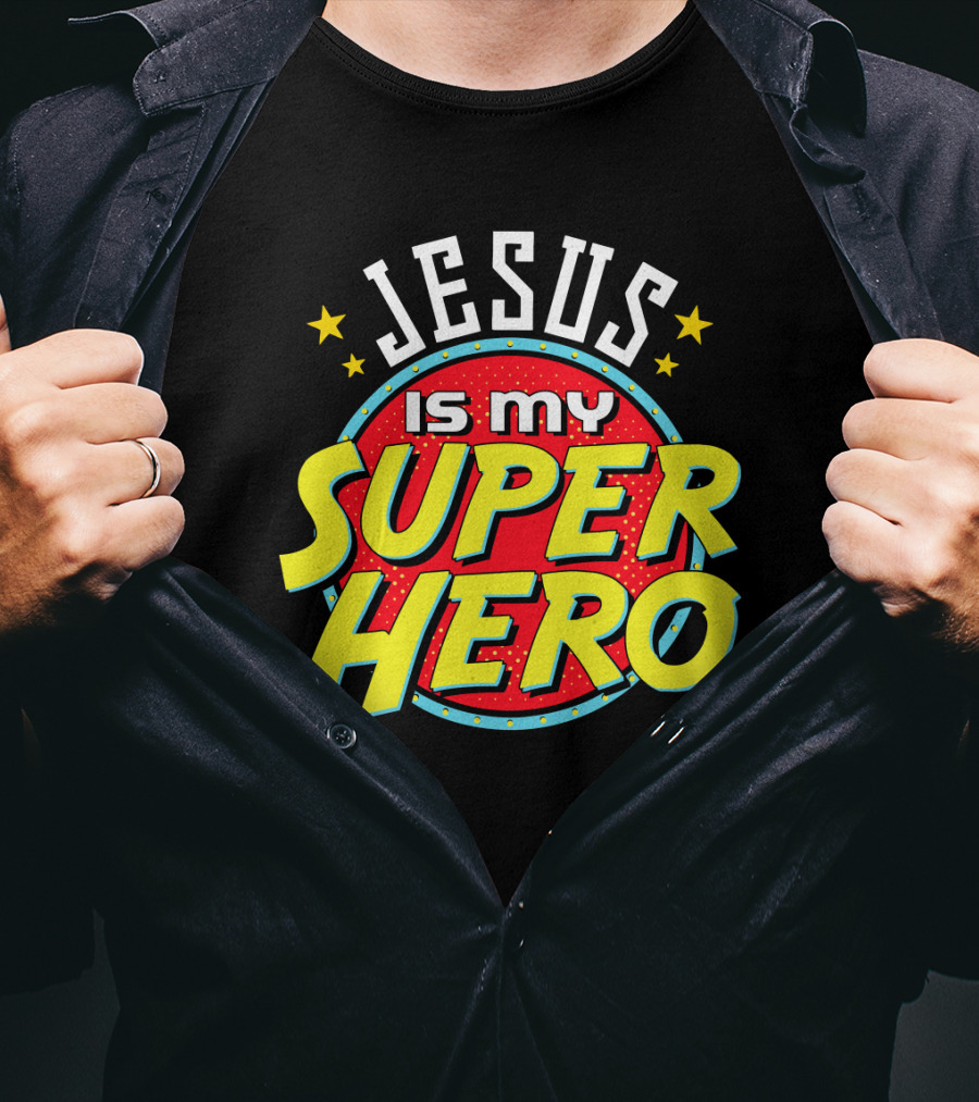 Jesus Is My Superhero Vintage Comic T-Shirt