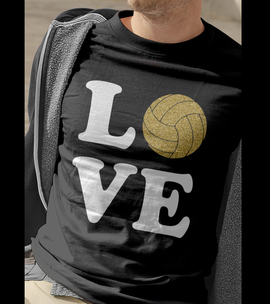 LOVE Volleyball Glitter Ball T-Shirt