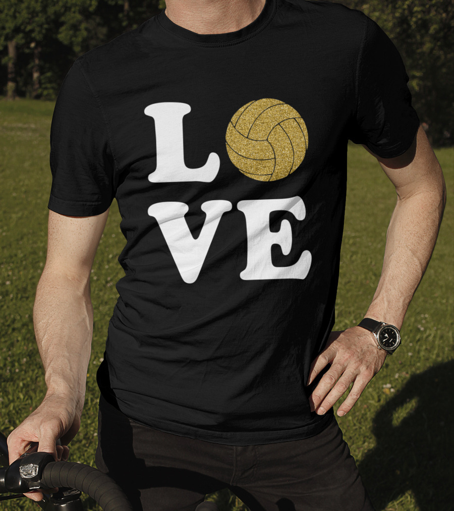 LOVE Volleyball Glitter Ball T-Shirt