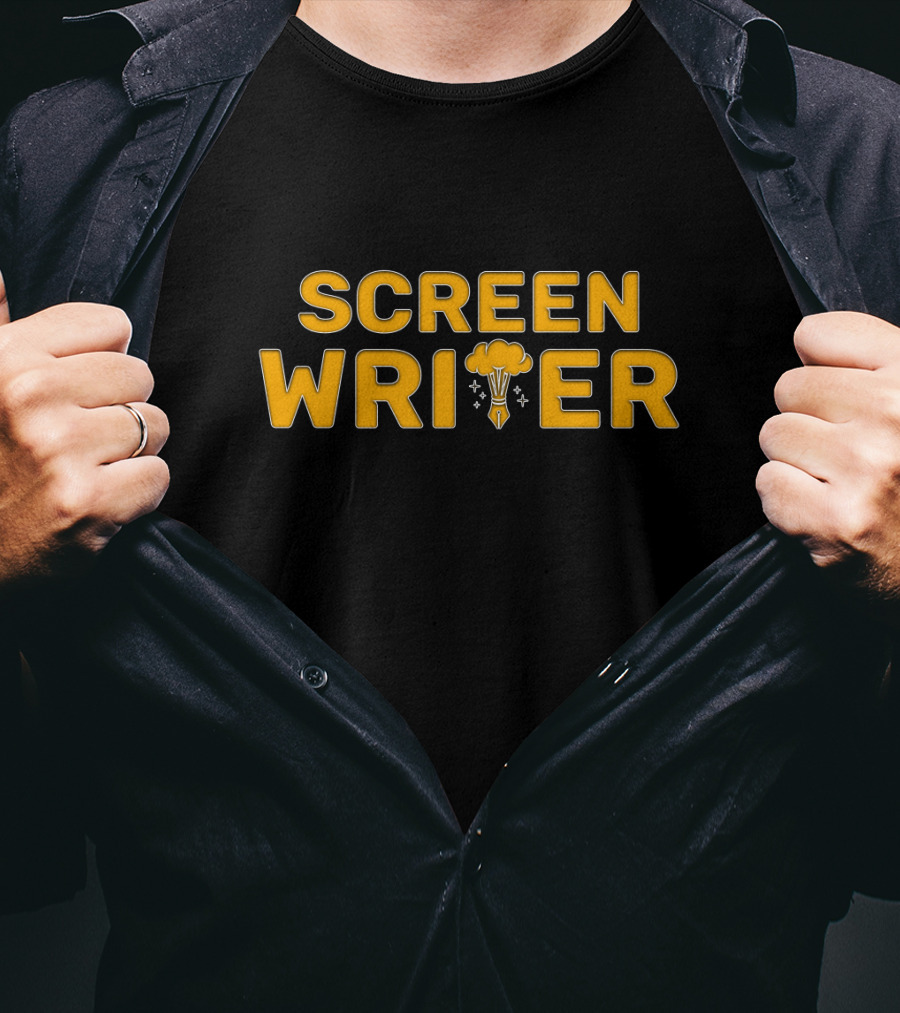 SCREEN WRITER Exploding Pencil Creative Concept T-Shirt