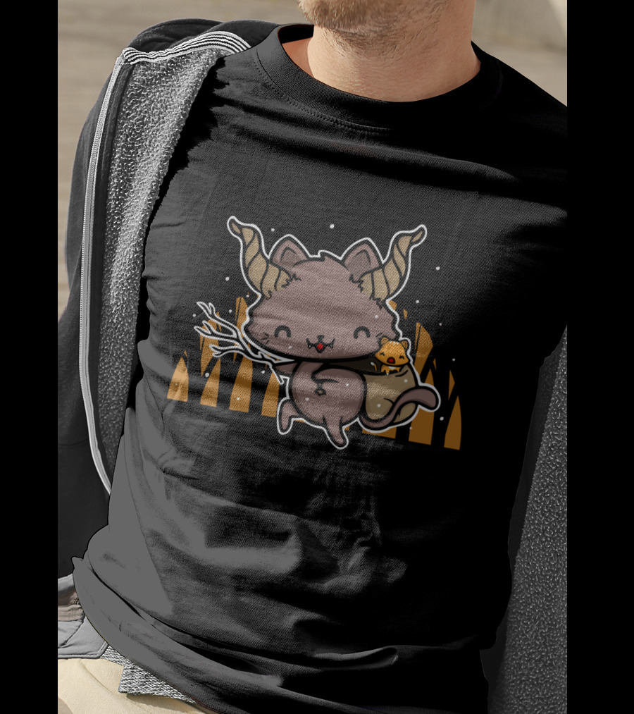 Cute Krampus Carrying Sack With Festive Horned Creature T-Shirt