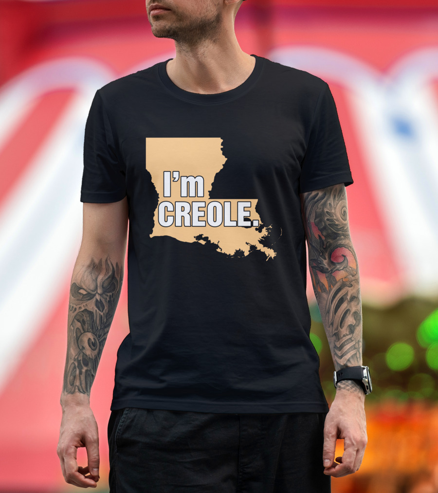 I'm Creole Louisiana Map T-Shirt