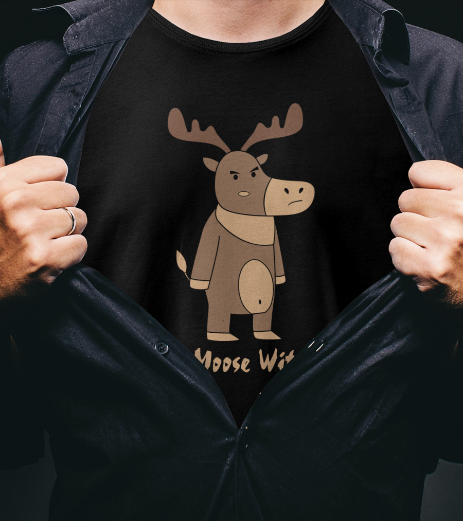 Don't Moose With Me Angry Cartoon Moose T-Shirt