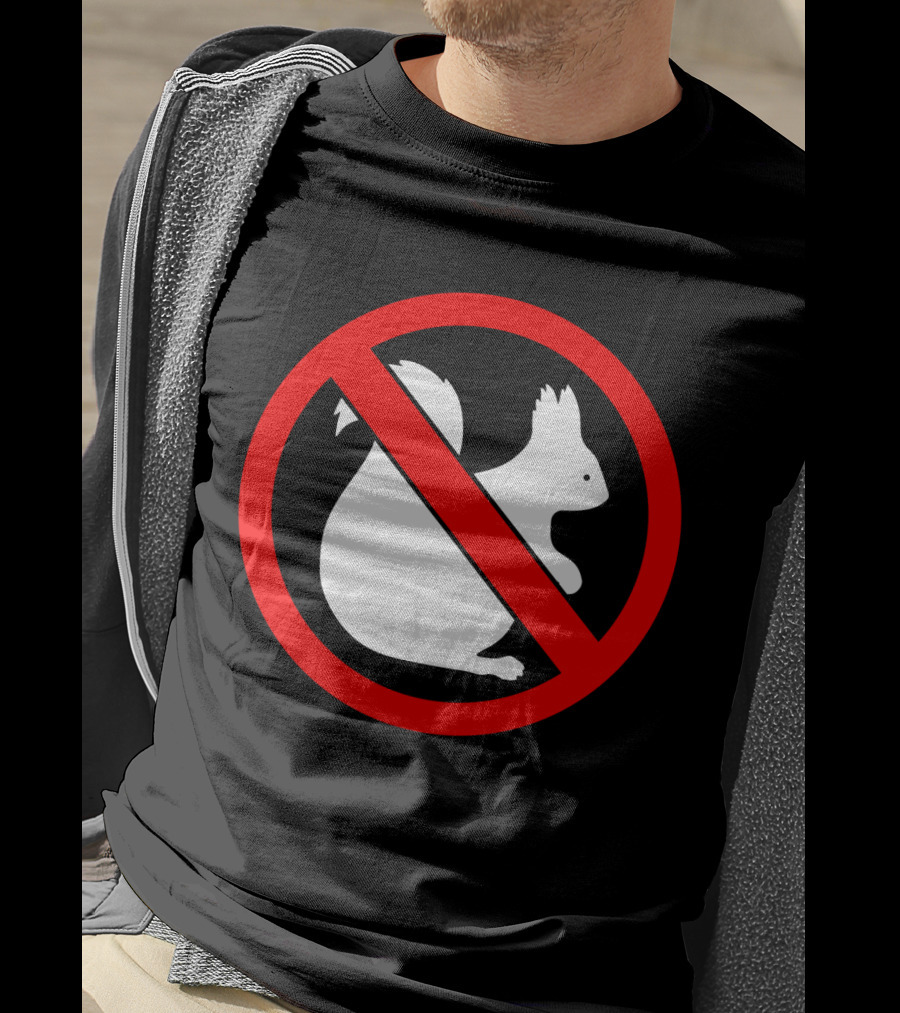 No Squirrel Symbol With Prohibition Sign T-Shirt