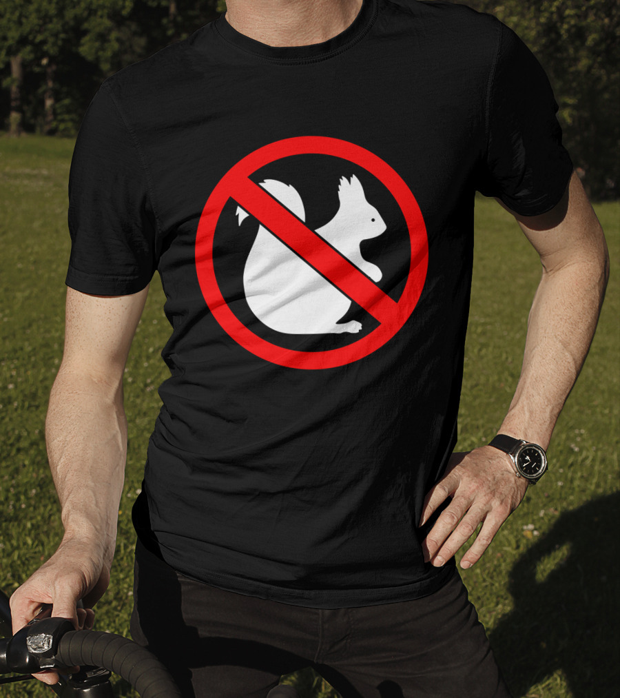 No Squirrel Symbol With Prohibition Sign T-Shirt
