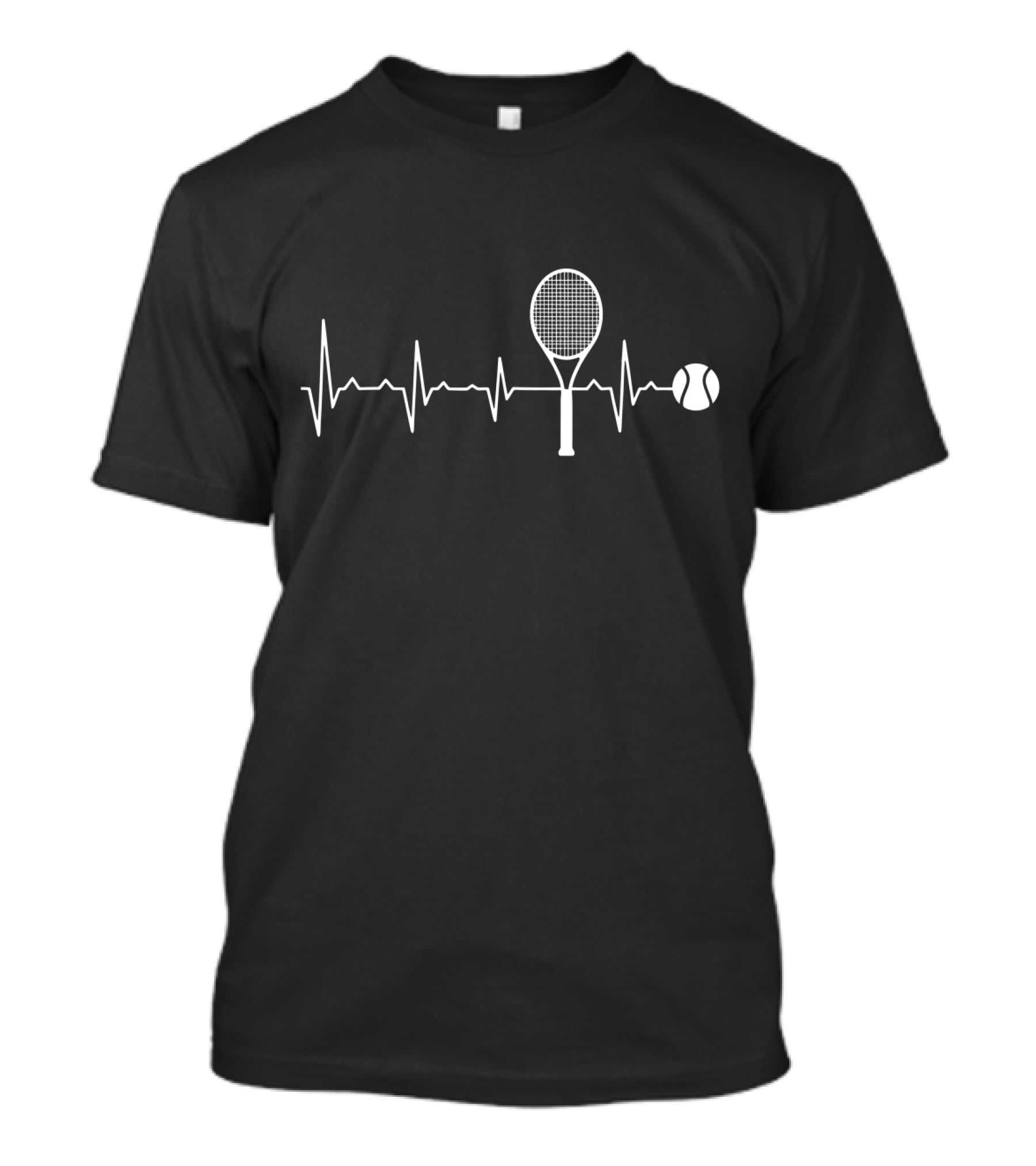 Tennis Racquet Heartbeat Funny Tennis Player Sport Passion T-Shirt