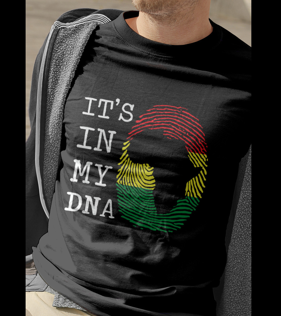 Africa It's In My DNA Fingerprint Map African History T-Shirt